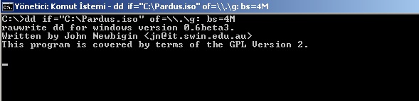 pardus linux flash bellek kurulum