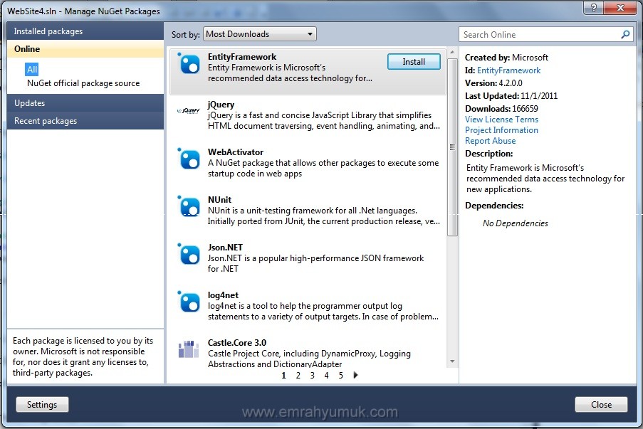 nuget package manager
