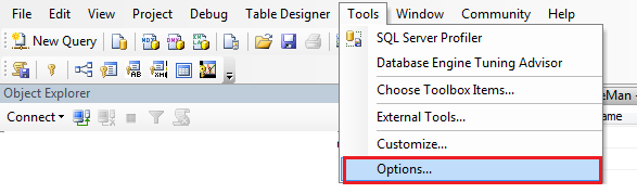 sql prevent saving changes