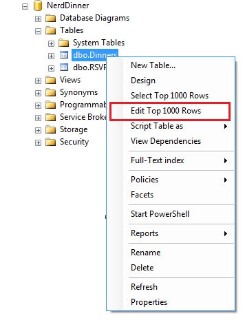 sql server edit top 200 rows değiştirme